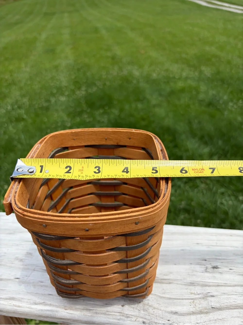 Longaberger Heartland Small Spoon Basket 1995 No Lining Planter Utensils Vintage